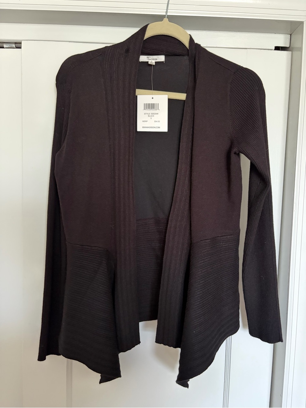 NEW 89th & Madison Dark Black Cardigan